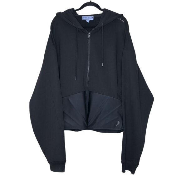 Mugler x H&M Corset Waist Black Hooded Zip Jacket Size XXL - Picture 3 of 14